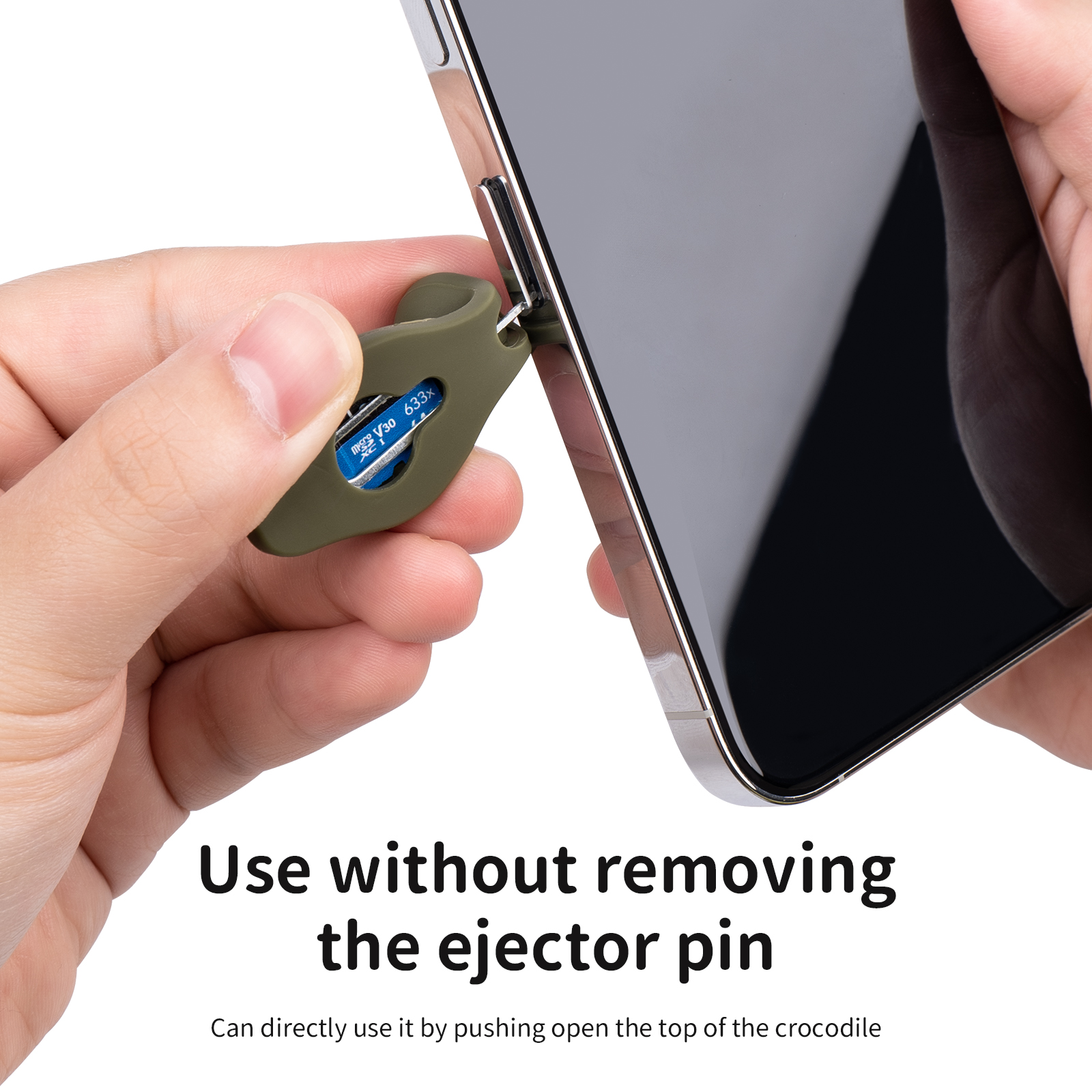 15PCS SIM-kaart verwijderen Naald Pin & Anti-verloren Lade Charme Sleutelhanger Split Ringen Telefoon SIM TF-kaart Opbergdoos Ejecter Tool Naald