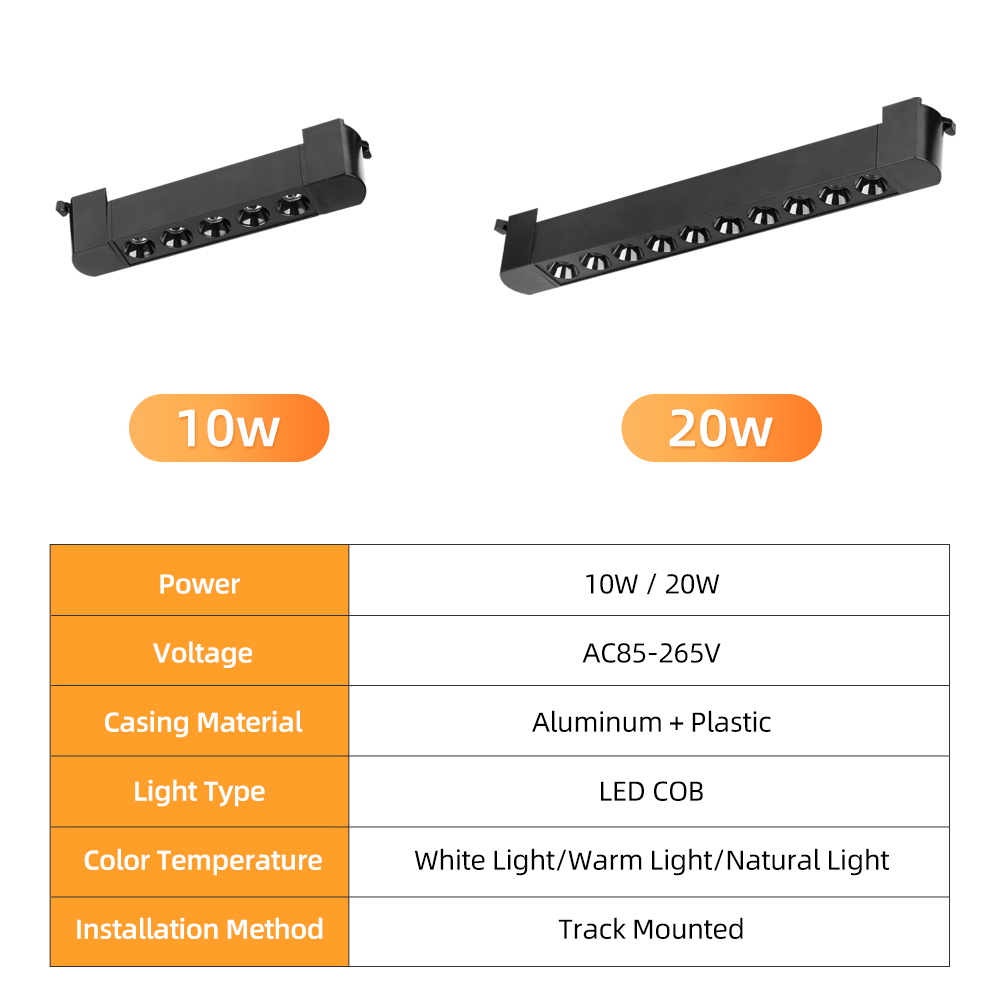 LED Flutlicht Lange Streifen Schienenlicht Für Decke AC85V-265V Downlight Schiene setzt10W 20W Zauberstab Lampe LED Spur Rrail kleidung Einkaufen
