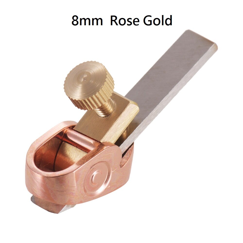 15mm Woodworking Finger Plane Cutter Planer Stainless Steel Luthier Tool Set for DIY Violin Viola Cello Wooden Instrument: 8mm Rose Gold