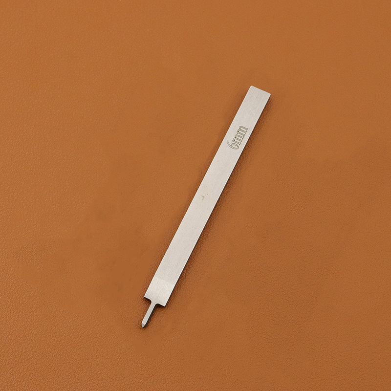 Cincel de Metal y cuero de 1/2/4/6 puntas, herramienta de costura, punzón de diamante, artesanía de cuero y hierro, completamente pulido, 5/6mm: 6mm spacing-1 prong