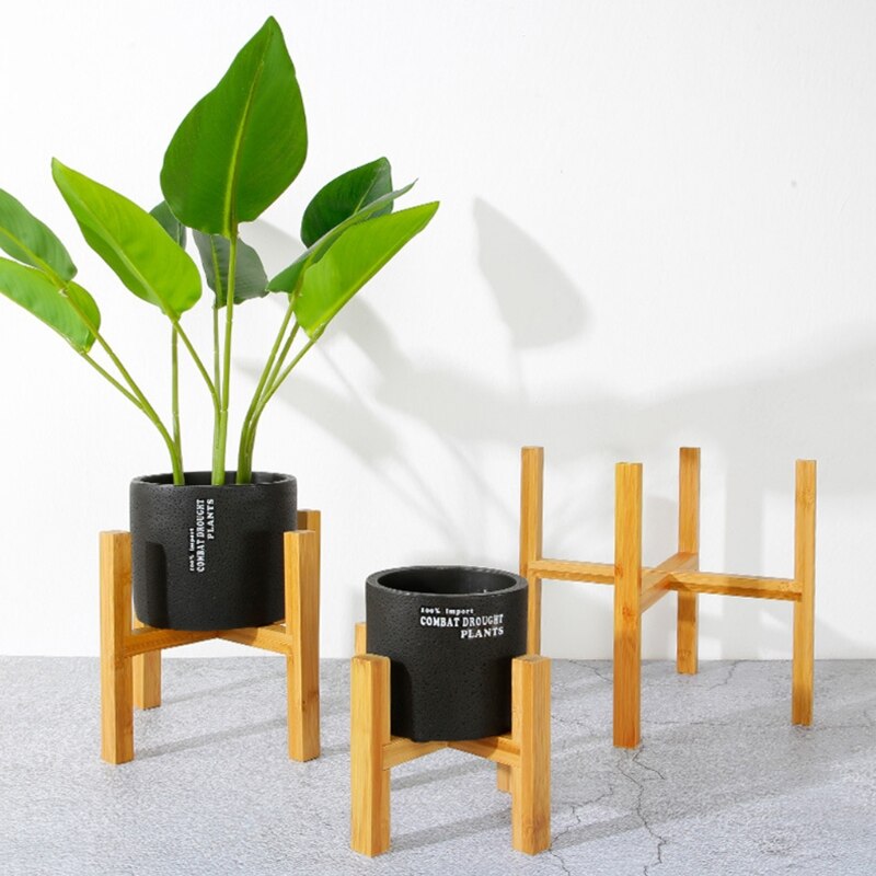 Vier-Legged Houten Bloempot Houder Plant En Vetplanten Bloempot Basis Display