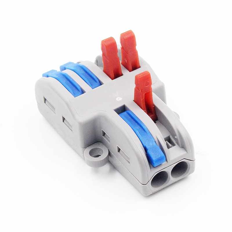 Cable Connector 2 Into 4/6 Splitter Cable Terminal Compact Wire Connector Screw Fixed Connector 2 in 4 Out / 6 Out 32A RUOXI