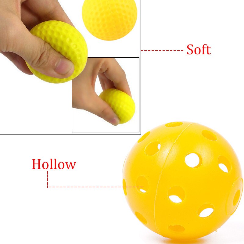2/10Pcs Golf Balls Plastic Whiffle Airflow Hollow Golf Practice Sports Golf Accessories Balls Kids Childrem Playing Balls 4CM