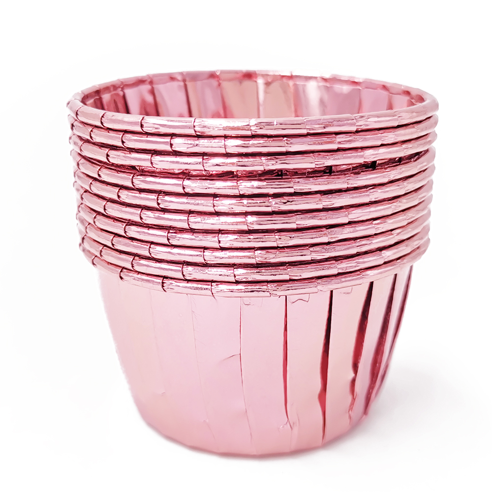 50 stk/pakke 9 farver muffin cupcake liner kage indpakning bagning kop bakke sag kage papir kopper wienerbrød værktøj festartikler: Steg gylden