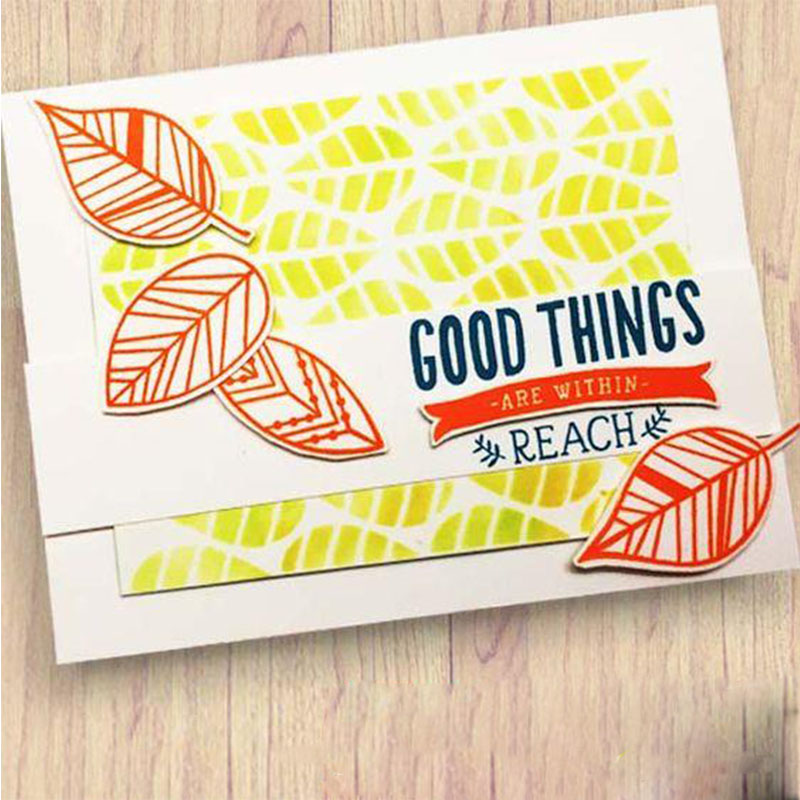 Plantilla de plástico de hojas para Scrapbooking DIY tarjetas de papel de dibujo en relieve artesanías decorativas hechas a mano plantillas hoja nueva