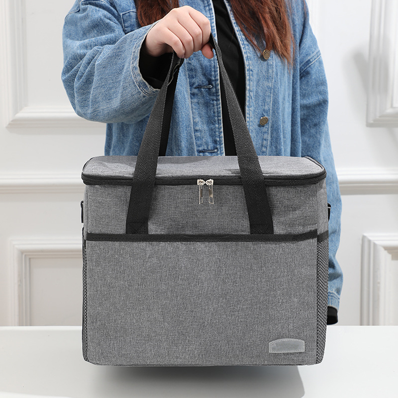 Thermal Cooler Ice Bags Work Lunch Box Bag Food Carrier Portable Travel Picnic Insulated Handbags for Women Men Shoulder Bag