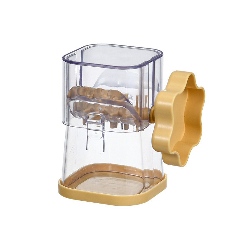 Manual Nut Grinder Portable Dried Fruit Crusher Hand Peanut Masher Walnut Chocolate Chopper With Cover Kitchen Tool Accessories: yellow