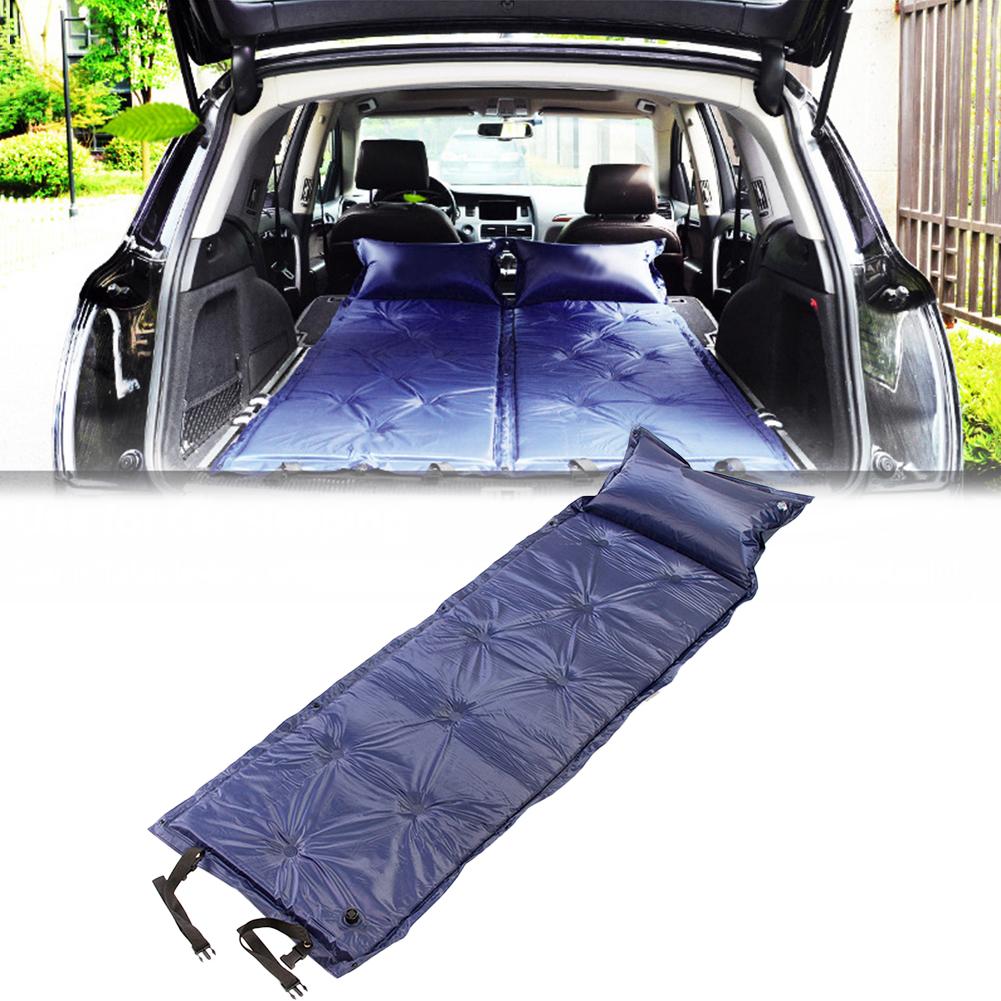 Bil luft oppustelig rejse madras seng universal til bagsæde multifunktionel sofapude udendørs campingmåtte på lager