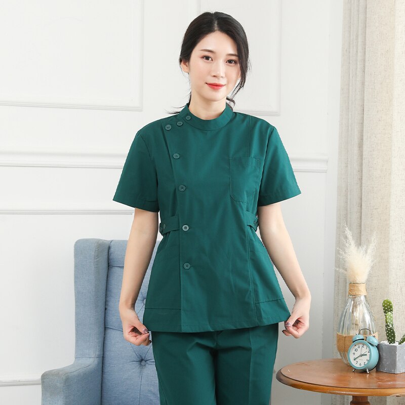Notfall kleidung krankenschwestern tragen lange-ärmeln kurzen ärmeln anzug männliche und weibliche zahn chirurg Uniform waschen kleidung: Beige / XXL