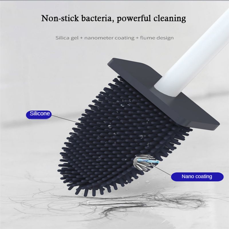 Toilet Brush Smart Uv Ozone Disinfection Silicone Cleaning Brush Bathroom Wall-Mounted Wc Toilet Brush Bathroom Accessories