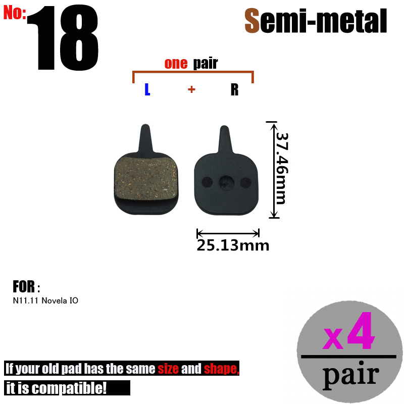 4 Paar Fiets Schijfremblokken Fiets Voor Shimano Xt/R Zoom 975 985 Zee MT5 315 Magura MT8 sram Avid BB5 Elixir DB1S Semi-Metallic