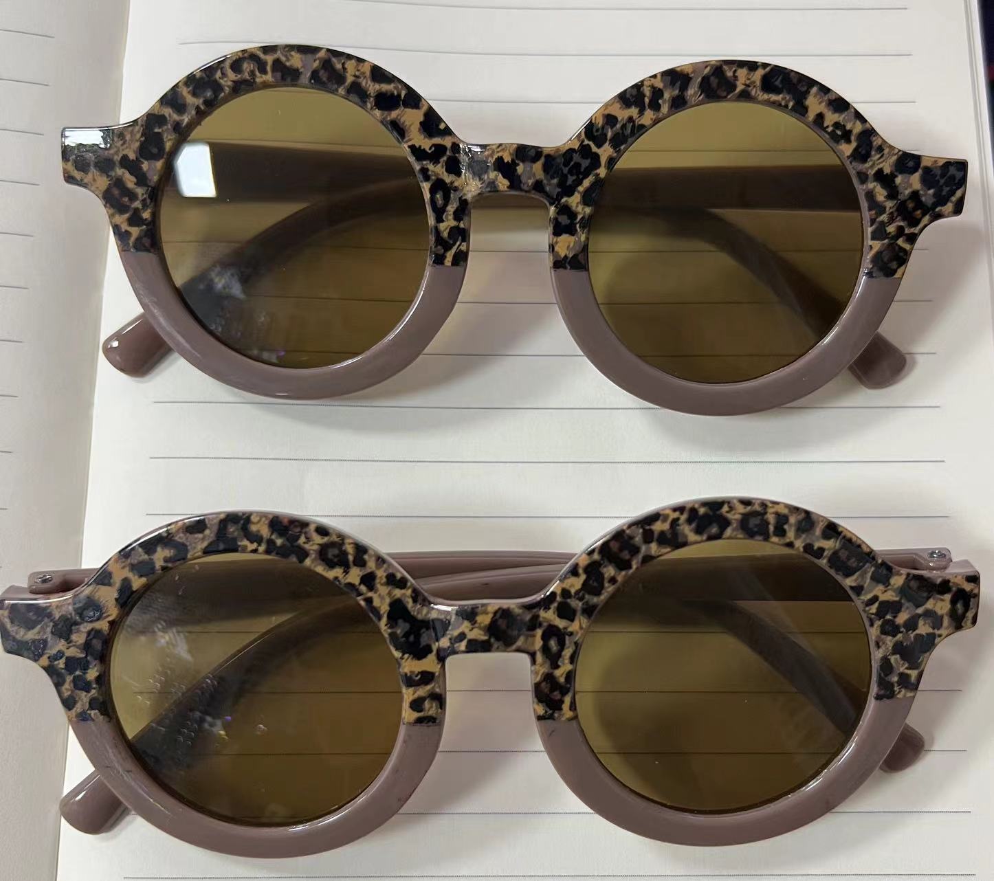 Nuevas gafas De Sol circulares con montura pequeña para niños, gafas De Sol De De verano para niñas, gafas De Sol bonitas para bebés, gafas De Sol UV400: Negro