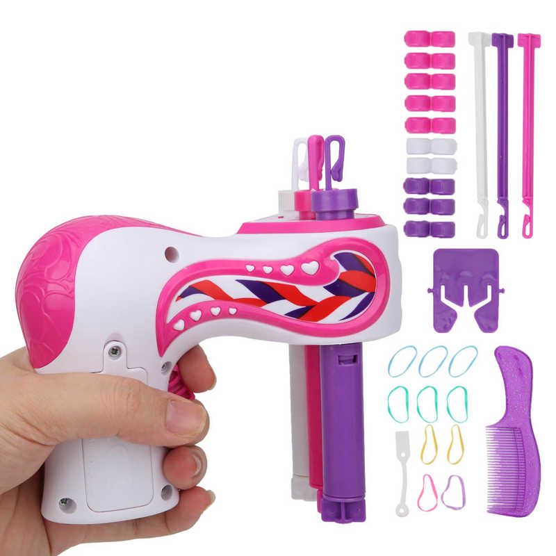 DIY Electric Braiding Machine Children Automatic Twist Knitting Braid Hair Braider Girls Plastic Toys