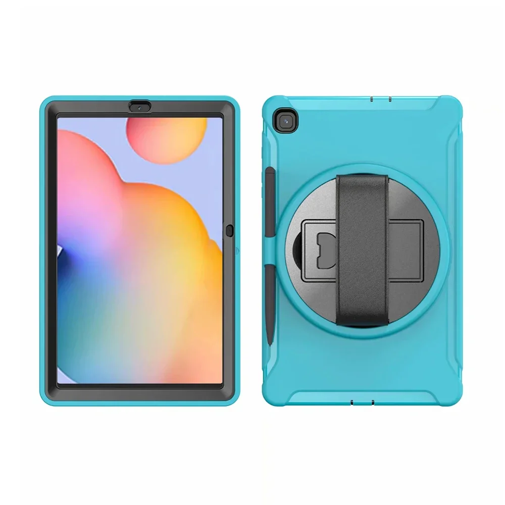 Funda para Samsung Galaxy Tab S 6 S6 Lite 2022 10,4 P610 P615 P613 P619 soporte giratorio para PC Fundas a prueba de golpes para tableta: IPad Mini 6 / Azul cielo
