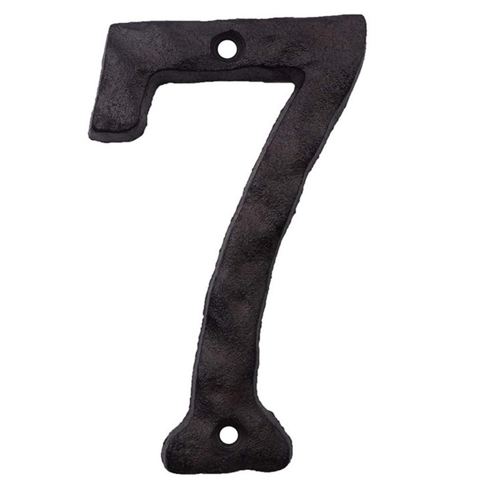 Wall Mounted 8cm Cast Iron Metal Door Number Sign House Number Digits for Hotel Apartment Home Street Garden Outdoor DIY Decor