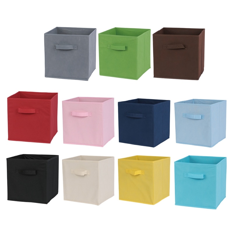 Foldable Cube Storage Bin Sundries Organizer Basket Fabric Drawer Cubby Organizer Container Box
