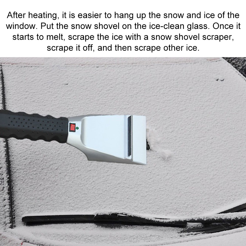 12V Electric Heated Scraper Snow Removal Car Truck Windshield Defrost Tool F-Best