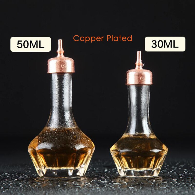 30ML/50ML KLARE GLAS Bitter FLASCHE MIT AUSLAUF & KORK oben