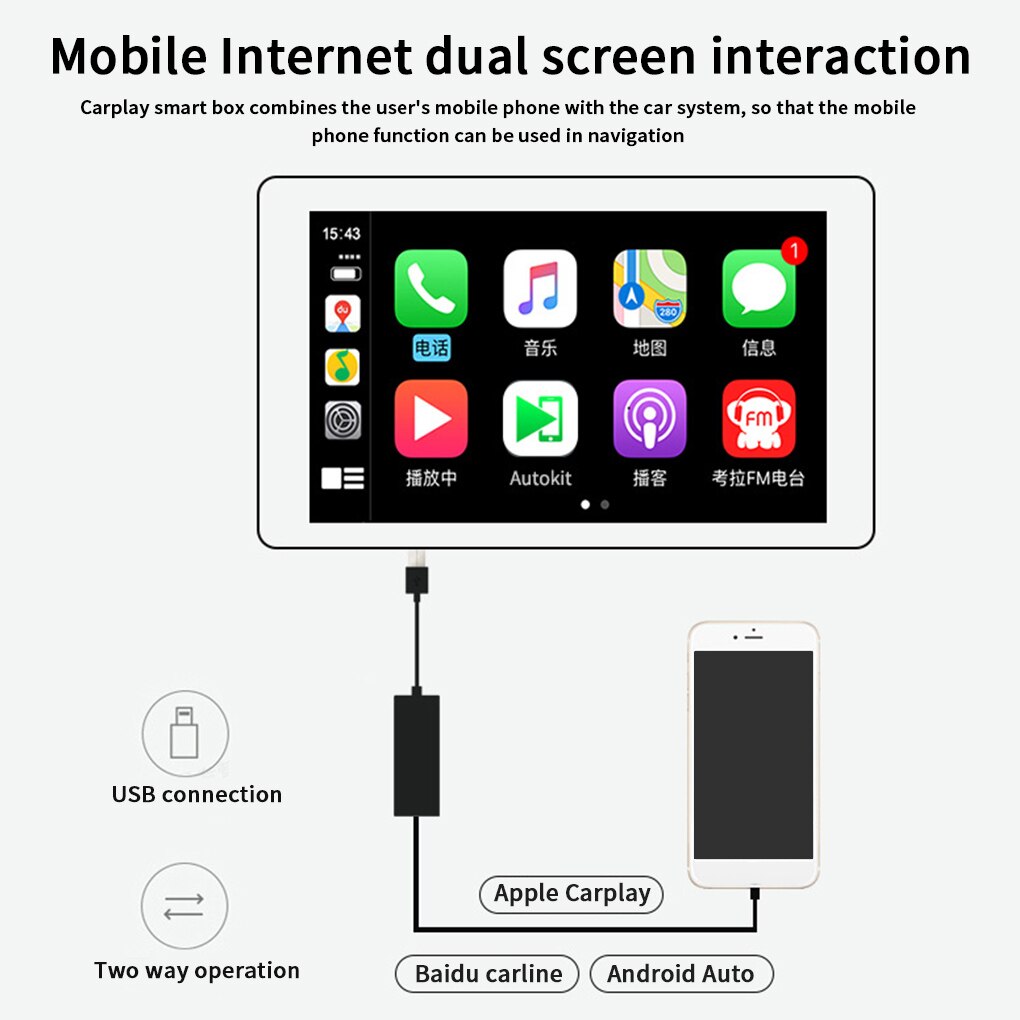 Car Navigator Dongle USB Car Player Adapter USB Interface Car Navigation Player Adapter