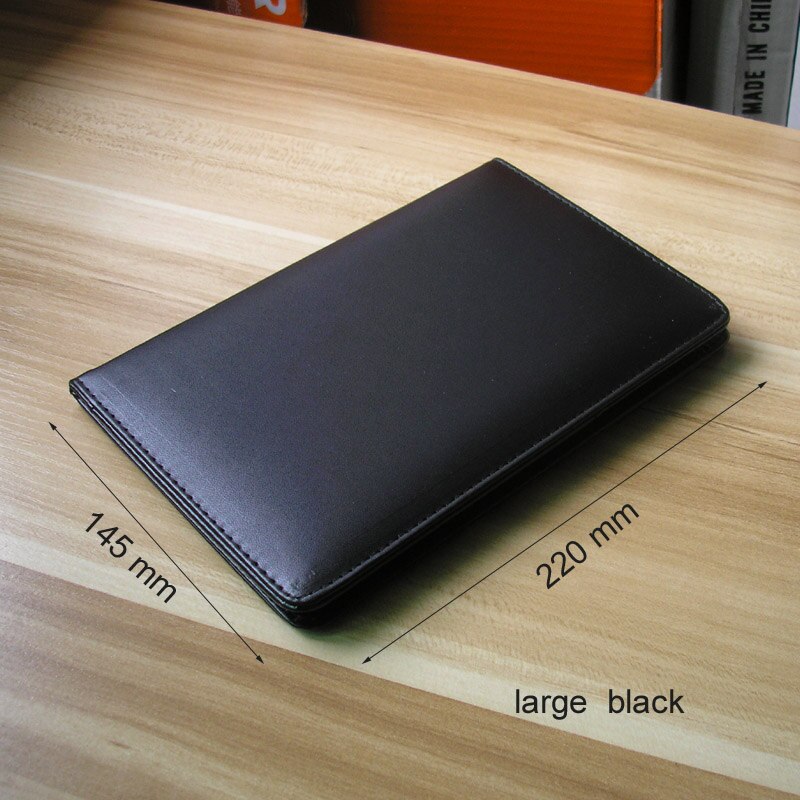PU leather menu folder cover menus holder organizer filing holders notepad folder cover accounts office hotel accessories: large black