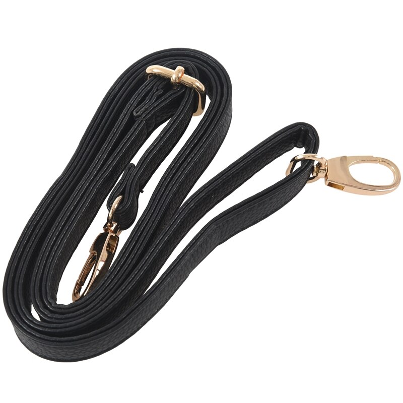 Women's PU Leather adjustable Messenger Bag strap Black: Default Title