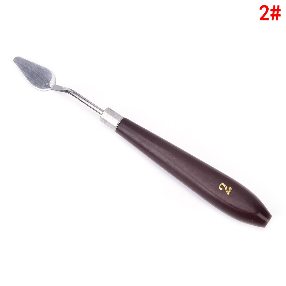 1 pièces inox peintures Palette grattoir spatule couteaux pour artiste huile Gouache peinture couteau lame outils: 2