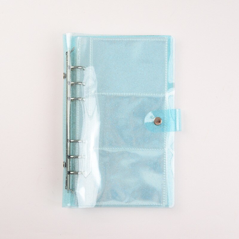150 Pockets Photo Frame Transparent Loose Leaf Binder Notebook Inner Core Cover Note Book Planner Office Stationery Supplies: Blue 150 Pockets