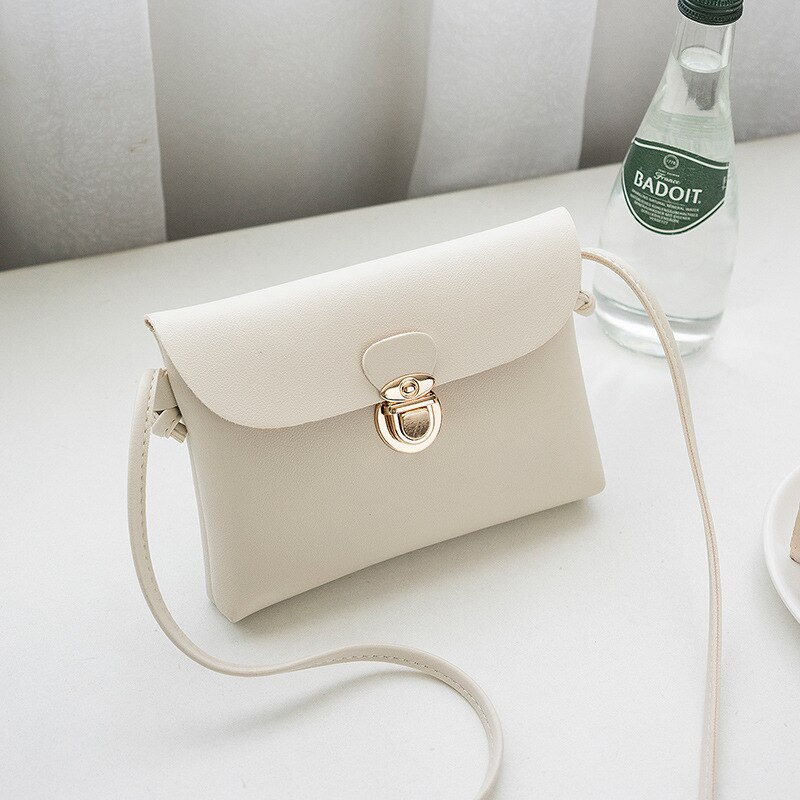 Kleine damen-umhängetasche, damentasche bekannter marken, robustes design, verschluss, schultertasche, crossbody-tasche, handytasche, strandtasche: Weiß