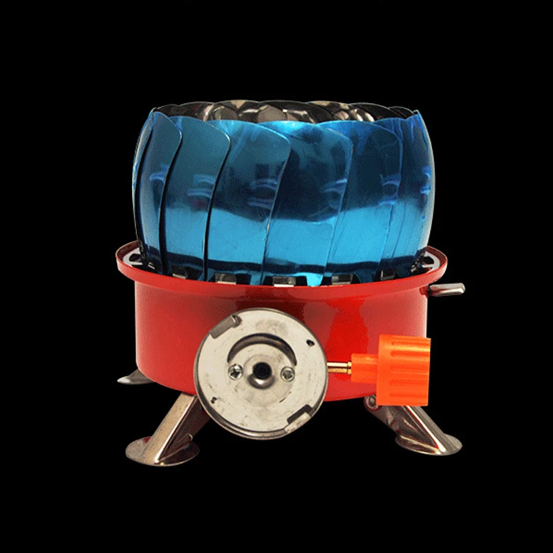 Portable Outdoor Picnic Windproof Foldable Camping Hiking Mini Stove Round Gas Pot Stove Camping Butane Stove Mini Gas Burner