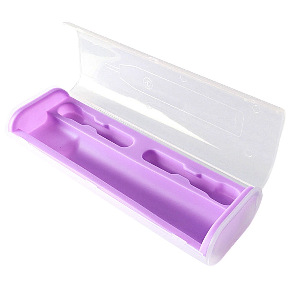 Bærbar elektrisk tandbørsteholder sag boks rejse camping til oral -b 4 farver: Lilla