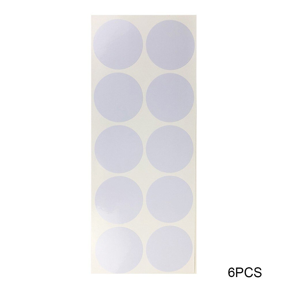 6Sheet/set White Sticker Bottle Sticker 5cm Round Whiteboard Pvc Sticker Practical Whiteboard Sticker Kitchen Jar Stickers Label