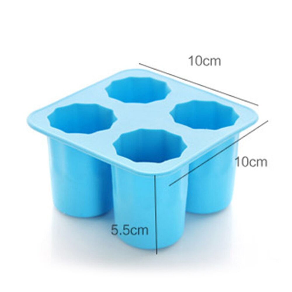 Einfrieren Schimmel Bar Bär Werkzeug cool 4 Tasse bilden Gummi Schützen Eiswürfel Schuss Glas Heiße Neue Bar Party Trinken Eis Tablett Coole bilden Eis: Blau