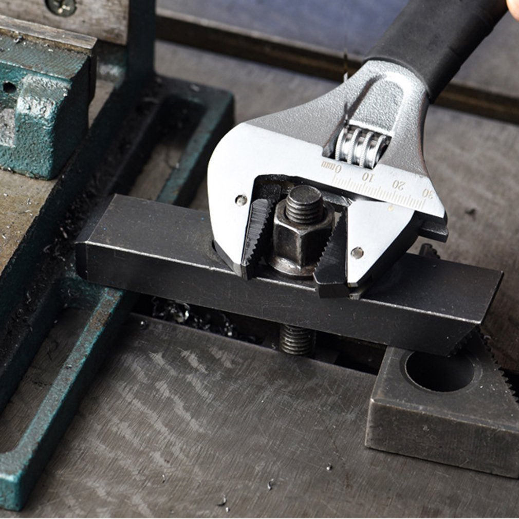 Wide Adjustable Wrench Universal Spanner Key Nut Wrench 10 Inch Large Opening Adjustable Spanner Repair Hand Tools