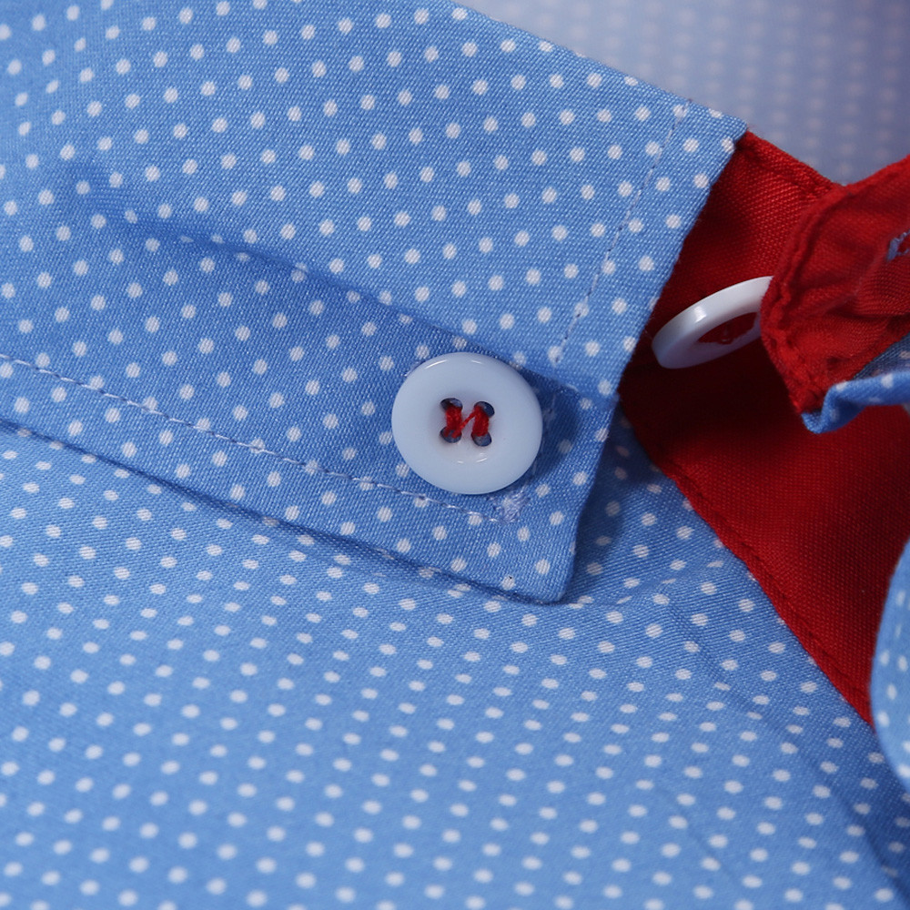 Miesten rento lyhythihainen paita business-tyylinen kapea pilkkukuvioinen pusero, päivittäinen ilmainen toimitus 3.27