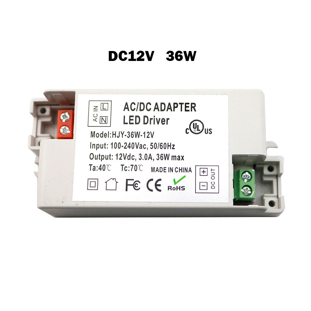 12 V LED Driver Transformers AC110V 220 V NAAR DC12V Voeding Adapter voor 6 W 15 W 30 W 36 W 60 W LED lamp strips Huishoudelijk Gebruik