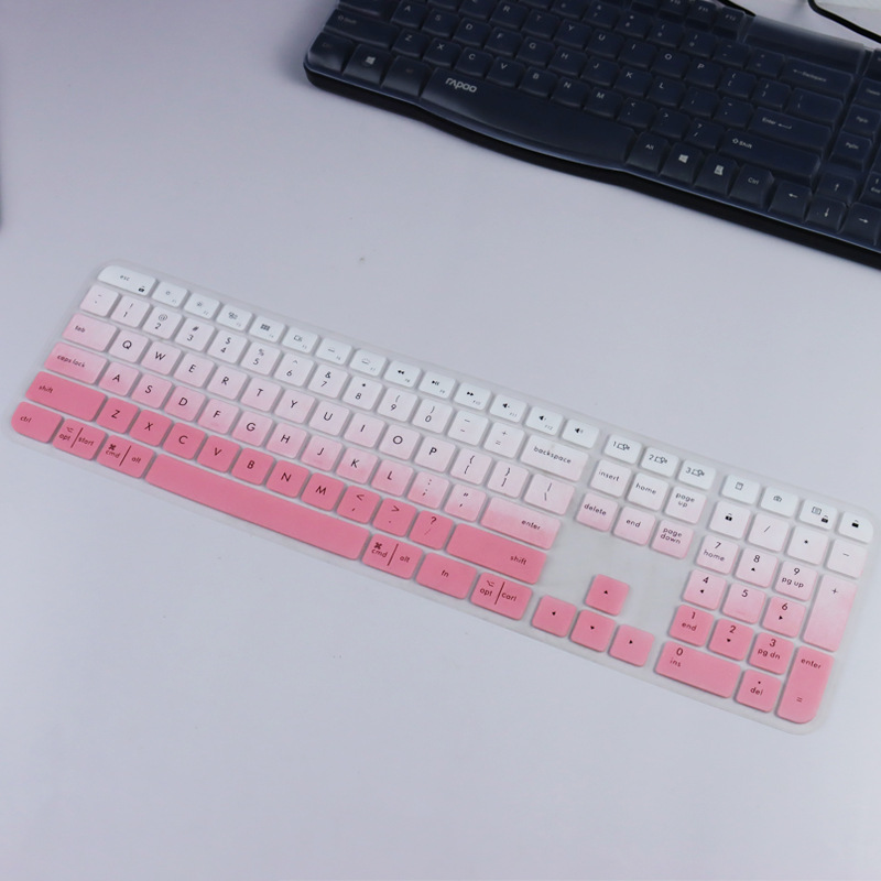 Tastaturabdeckung für Logitech Craft Mx Keys, kabellose Bluetooth-Tastatur, weiche Silikonfolie, schlanke, dünne Schutzhülle, transparent: Dunkelgrau