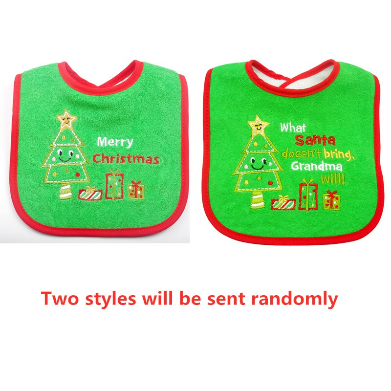 Baberos de Navidad para bebé, Baberos para comer, Baberos de dibujos animados para bebés, Baberos para niños, babero para bebés, babero infantil: 4 (sent randomly)