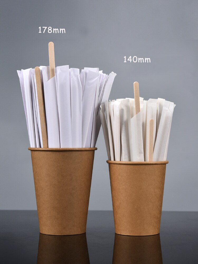 100Pcs/lot Individual Package Wooden Plastic Coffee Stir Stick Drink Disposable Stir Stick Milk Stir Stick Coffee Shop Bar