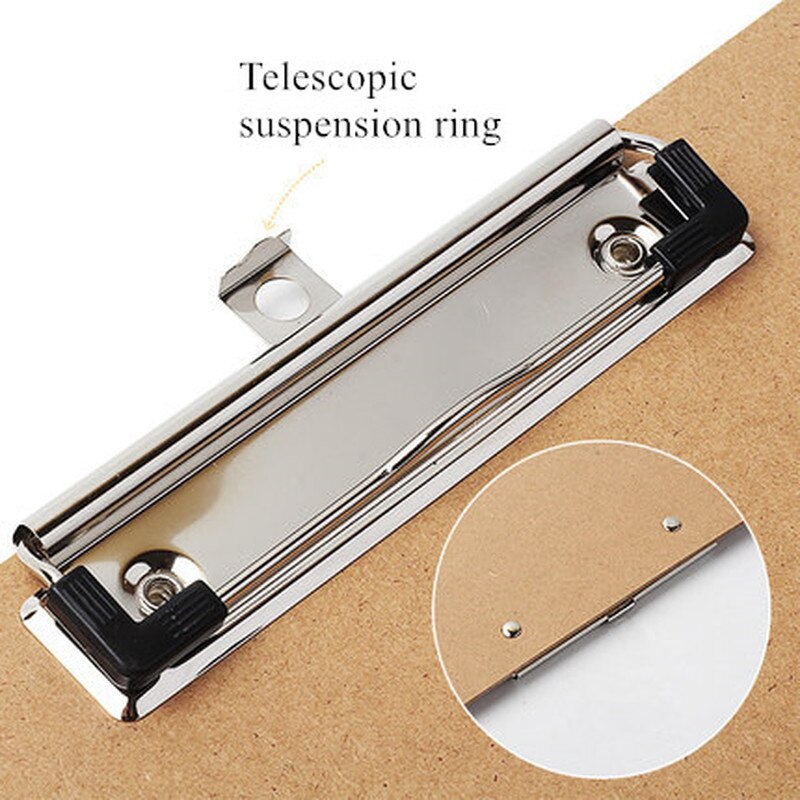 Portapapeles de madera A4, tablero de escritura con Clip plano, anillo telescópico colgante, Bloc de notas, Pintura Artística, carpeta, archivo, tablero duro, suministros escolares