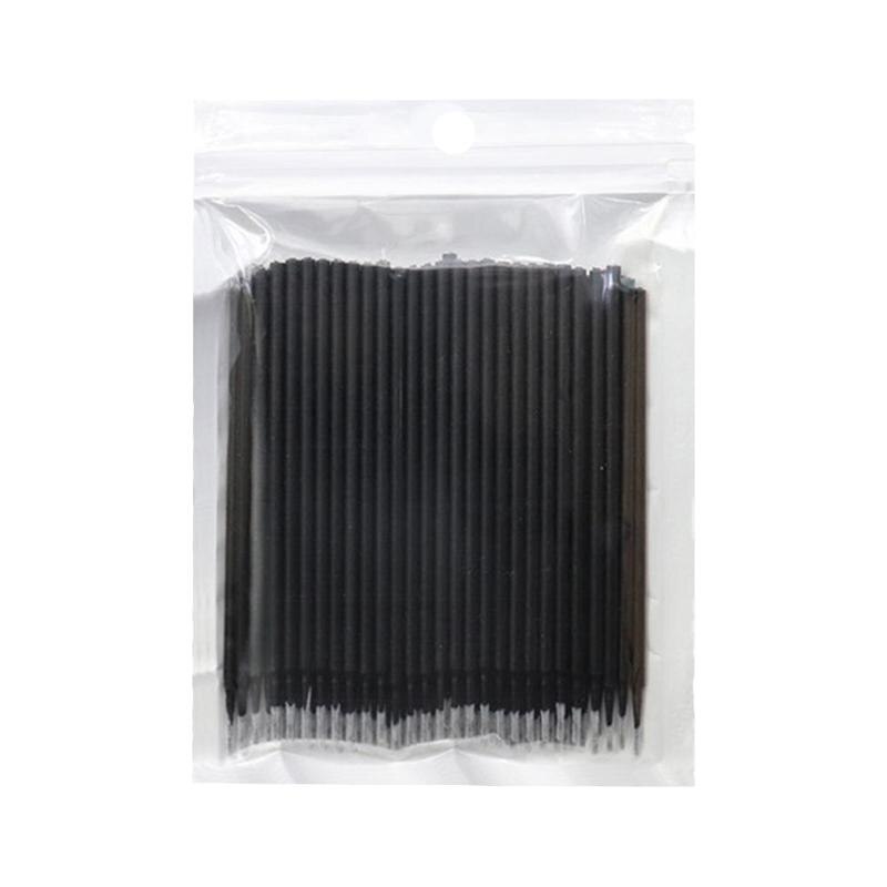 100 Stuks Wegwerp Mini Wimpers Applicator Wimper Extension Wattenstaafjes: Black