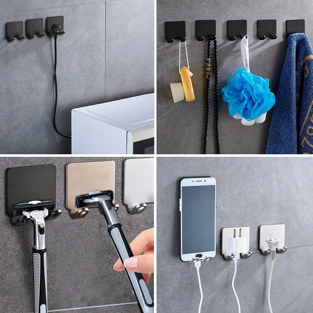 1/2/3Pcs Punch Gratis Scheren Scheermes Houder Mannen Scheren Scheerapparaat Opslag Haak Wandplank Badkamer Scheermes rek Muur Keuken Accessoires