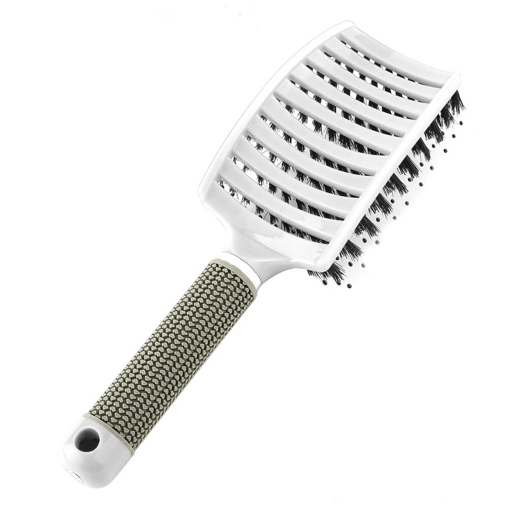 Vrouwen Haar Hoofdhuid Massage Kam Varkenshaar En Nylon Haarborstel Natte Krullend Ontwarren Haar Borstel Voor Salon Kappers Styling Tools