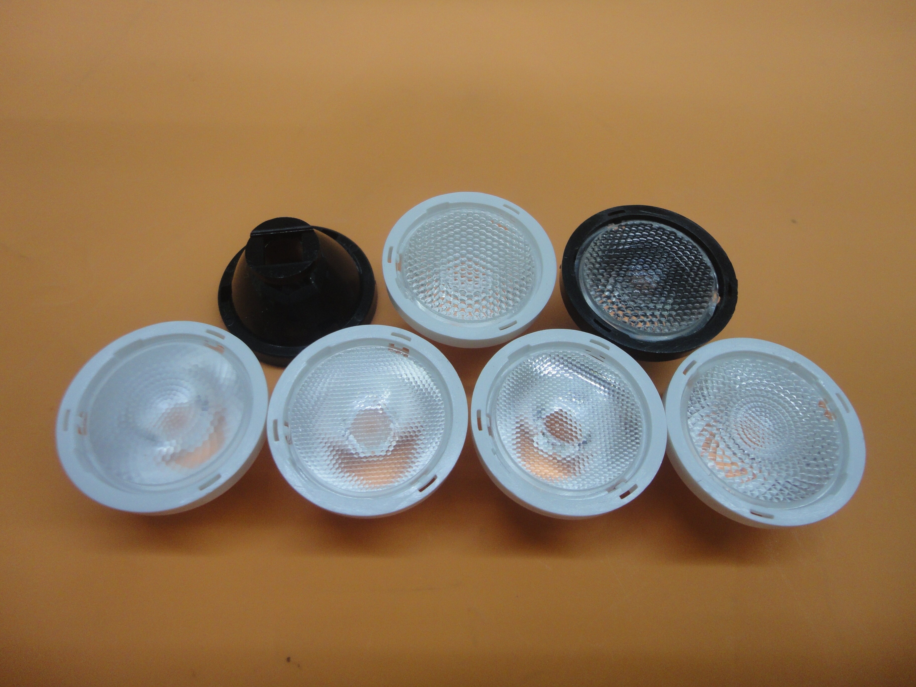 CREE-XML lente XML2 con soportes 23,3mm superficie del grano 15 20 25 30 45 60 grados T6 U2 lente, lente SMD 5050, lente LED XHP50