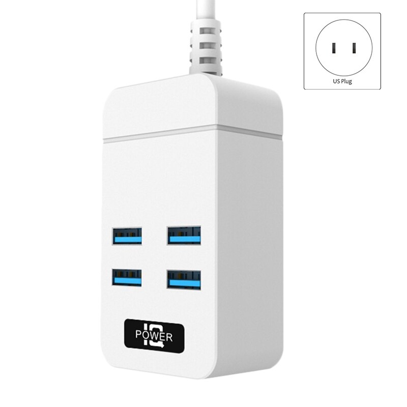 Power Strip with USB with 3 USB Charger, Multifunction Desktop Charging Station for Home, Office, Dorm