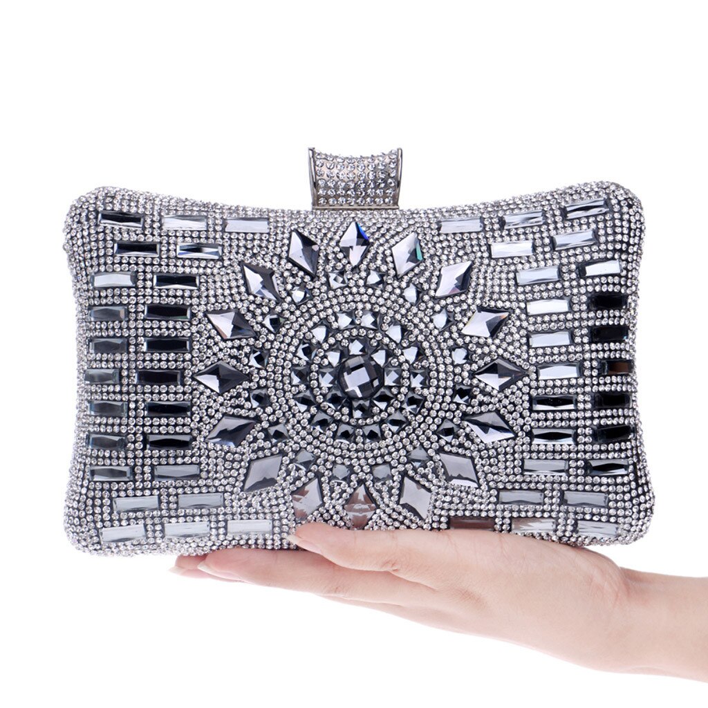 OCARDIAN-Sacos De Noite De Diamantes Pérolas de Strass Casamento Frisado Bolsa das Mulheres Embreagem Bolsas Carteiras Clutch Bag bolsa 6J19: Black 