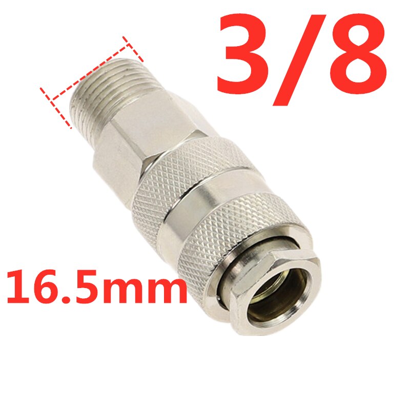 Raccord pneumatique norme européenne ue Euro Type connecteur à raccord rapide coupleur pour compresseur d'air 1/4 3/8 1/2 filetage mâle: Marron