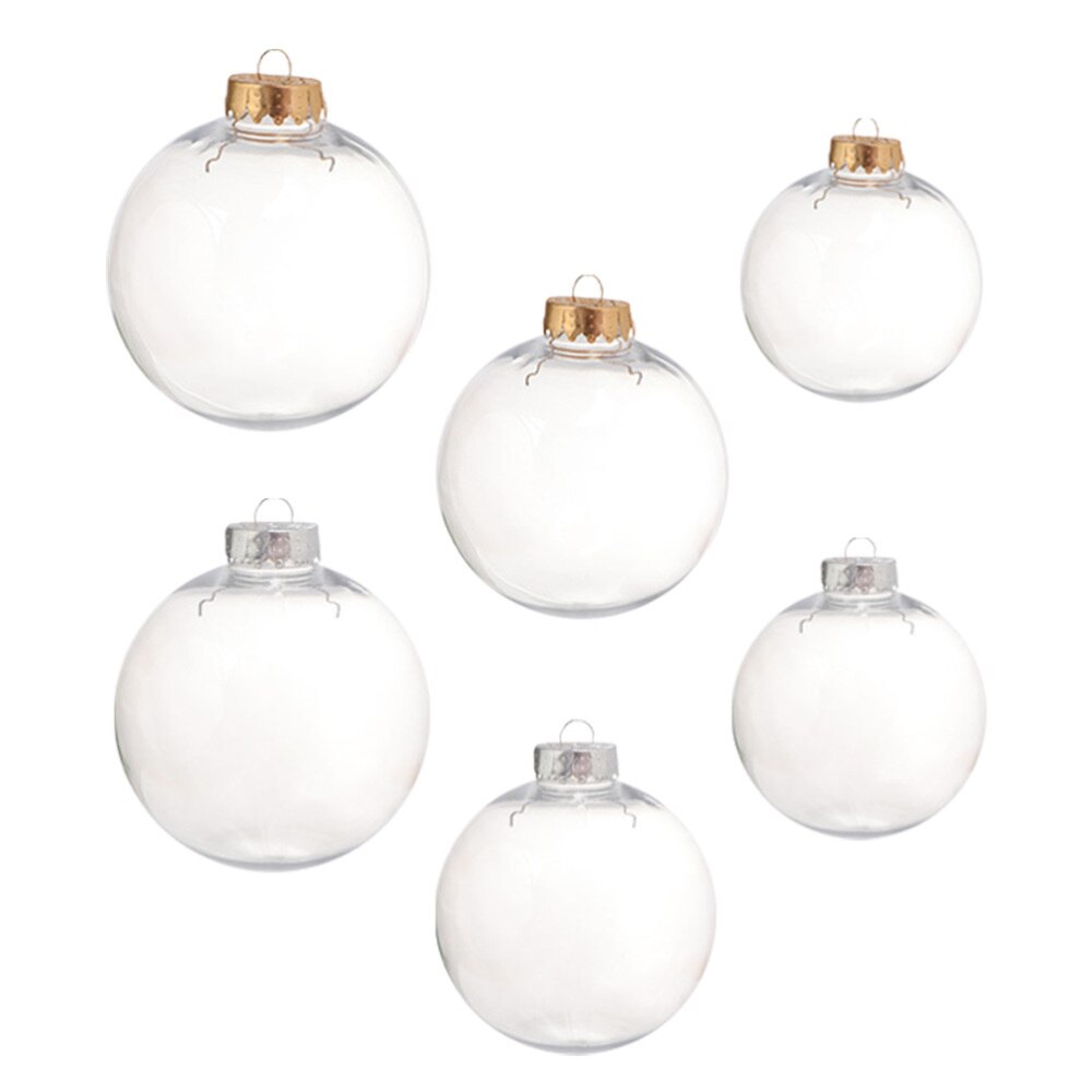 6Pcs Decorative Ball Transparent Ball Hollow Ball Hanging Ball Decor for Home Festival Party