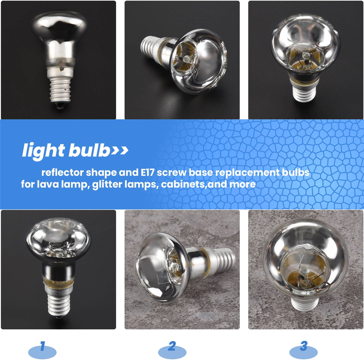 Replacement Lava Lamp E14 R39 30W Spotlight Screw in Light Bulb Clear Reflector Spot Light Bulbs Lava Incandescent 1Pcs
