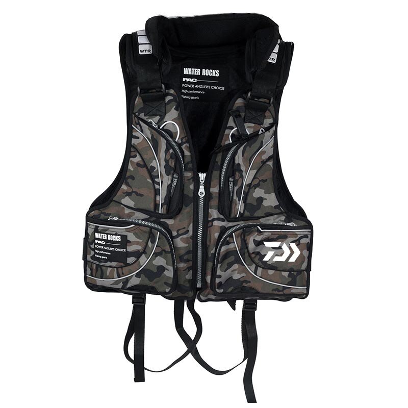 Chaleco de flotabilidad para adulto, traje de pesca portátil, chaleco salvavidas transpirable, impermeable, para viaje en mar, con múltiples bolsillos: 66
