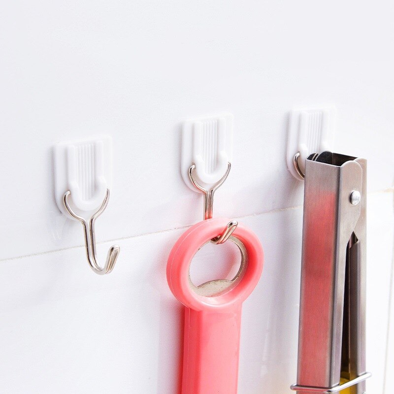 5Pcs Keuken Viscose Haak Deur Haak Hanger Sleutelhouder Muur Sticky Geen Ponsen